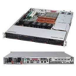 SUPERMICRO 1U chassis 4x 3,5" HS SAS/SATA, 2x500W
