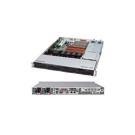SUPERMICRO 1U chassis 4x 3,5" HS SAS/SATA, 2x500W