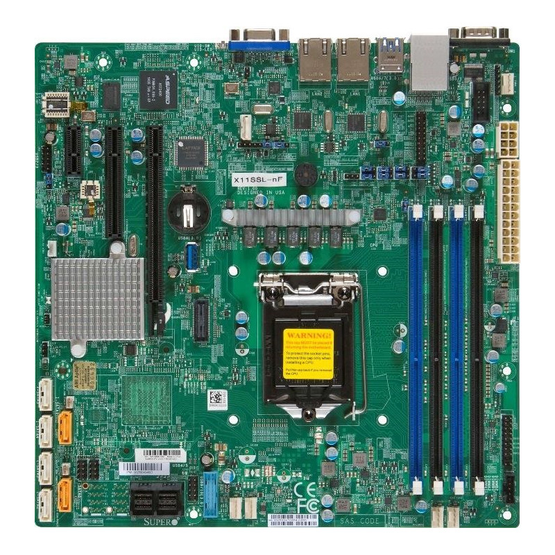 SUPERMICRO MB 1xLGA1151, iC232,DDR4,6xSATA3,PCIe 3.0 (1 x8 (in x16), 1 x4 (in x8) , 1 x1 (in x2)), 2xNVMe, IPMI