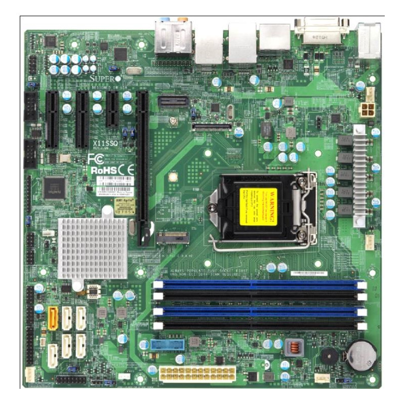 SUPERMICRO MB 1xLGA1151 (i7), Q170,DDR4,6xSATA3,PCIe 3.0 (1 x16, 2 x4, 1 x1),1x M.2,HDMI,DP,DVI,Audio