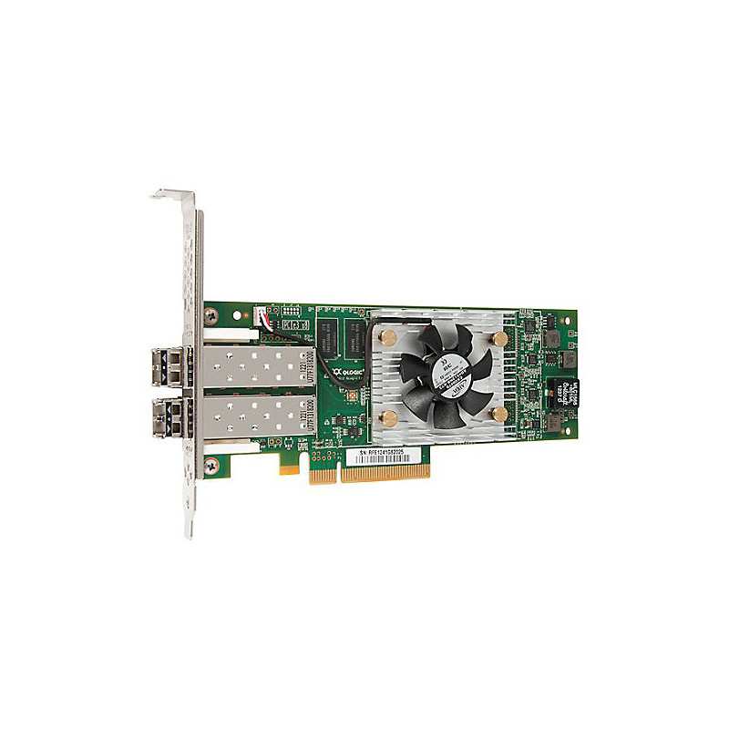 QLOGIC 16Gb Dual Port FC HBA, PCIe Gen3 x4 (x8 physical), LC multi-mode optic