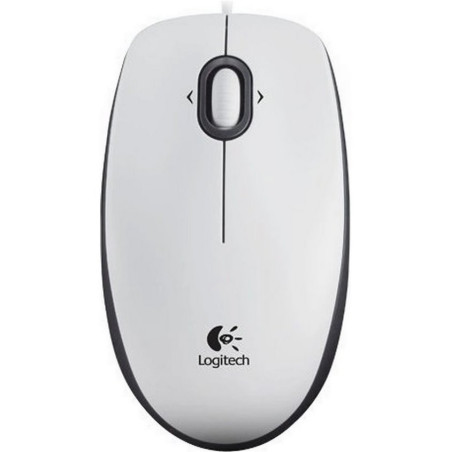 Logitech Corded Mouse B100 - Business EMEA - WHITE