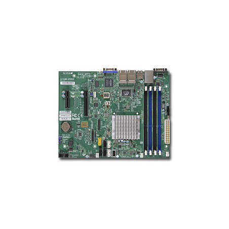 SUPERMICRO uATX MB Atom C2550 4-core (14W TDP), 4x DDR3, 2xSATA3, 4xSATA2, (1,1PCI-E x8,x4), 4xLAN, IPMI