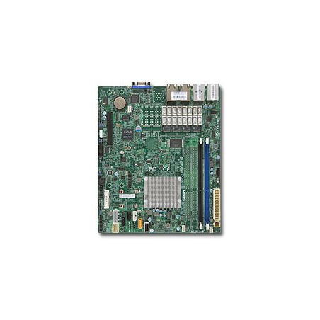 SUPERMICRO uATX MB Atom C2358 2-core (7W), 2x DDR3 ECC/nECC, 2xSATA3, 2xSATA2, 1x PCI-E x4(in x8), 5xLAN, IPMI