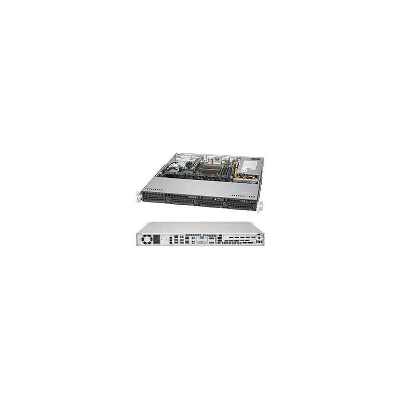 SUPERMICRO 1U server 1x LGA1151, iQ170 (i7), 4x DDR4, 4x 3.5" HS SATA3, 350W, IPMI