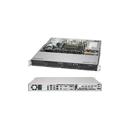 SUPERMICRO 1U server 1x LGA1151, iQ170 (i7), 4x DDR4, 4x 3.5" HS SATA3, 350W, IPMI