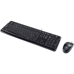Logitech drátové combo klávesnice myš MK120 - DEU layout - černá