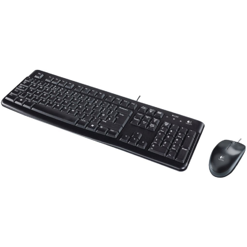 Logitech drátové combo klávesnice myš MK120 - DEU layout - černá