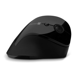 CONNECT IT FOR HEALTH Gloss ergonomická vertikální myš, (+ 1x AA baterie zdarma), bezdrátová, ČERNÁ