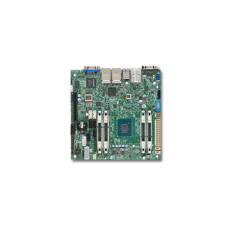 SUPERMICRO miniITX MB Atom C2758 8-core (20W TDP), 4x DDR3 ECC SODIMM, 2xSATA3, 4xSATA2,1xPCI-E x8, 4xLAN, IPMI