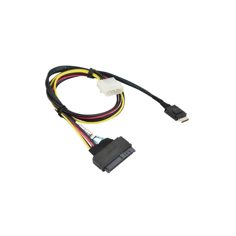 Supermicro 55cm OCuLink to U.2 PCIE SFF-8639 with Molex Power Cable
