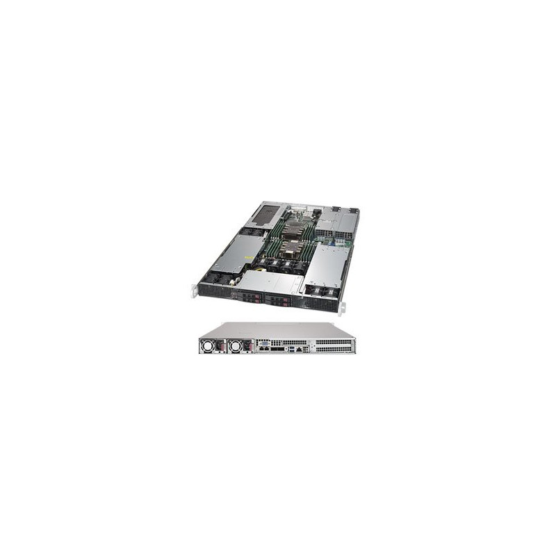 SUPERMICRO 1U GPU server 2x LGA3647, iC621 , 16x DDR4 ECC R, 4x SATA3 HS (2,5"), 2x1600W, SIOM, IPMI, 3xGPU