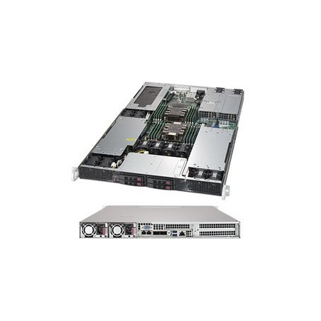 SUPERMICRO 1U GPU server 2x LGA3647, iC621 , 16x DDR4 ECC R, 4x SATA3 HS (2,5"), 2x1600W, SIOM, IPMI, 3xGPU