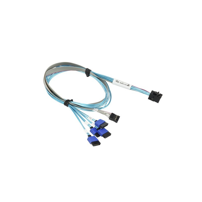 Supermicro Internal MiniSAS HD SFF-8643 to 4 SATA 60/60/60/60cm with Sideband Cable