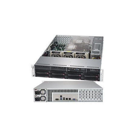 SUPERMICRO 2U server 2x LGA3647, iC621, 16x DDR4 ECC R, 8x SATA3 HS (3,5"), 2x1GbE, 2x 1000W(80+titanium), IPMI, LPB