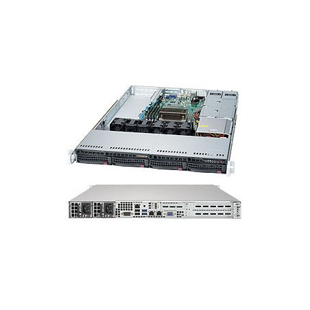 SUPERMICRO 1U server 1x LGA3647, iC622, 6x DDR4 ECC reg, 4x 3.5" HS SATA3, 600W (80+ Platinum), IPMI, WIO