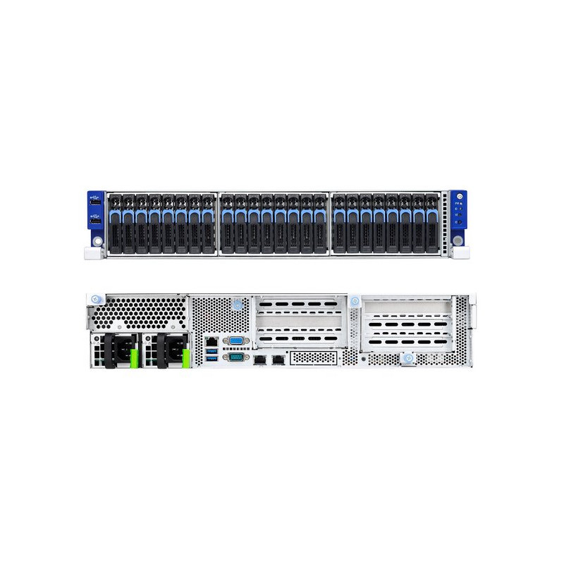 TYAN Transport SX 2U server 1x SP3, 16x DDR4 ECC R, 24x U.2, 2x770W (platinum), 2x 1Gb LAN + OCP, IPMI