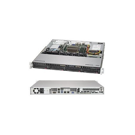 SUPERMICRO 1U server 1x LGA1151, iC236, 4x DDR4 ECC, 4x 3.5" HS SATA3, 350W, IPMI