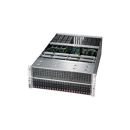 SUPERMICRO 4U GPU server 2xLGA-3647, C622, 24x DDR4 ER, 24x HS (2,5"), 8x GPU ready, 2+2 2000W, 2x10Gb BaseT,IPMI