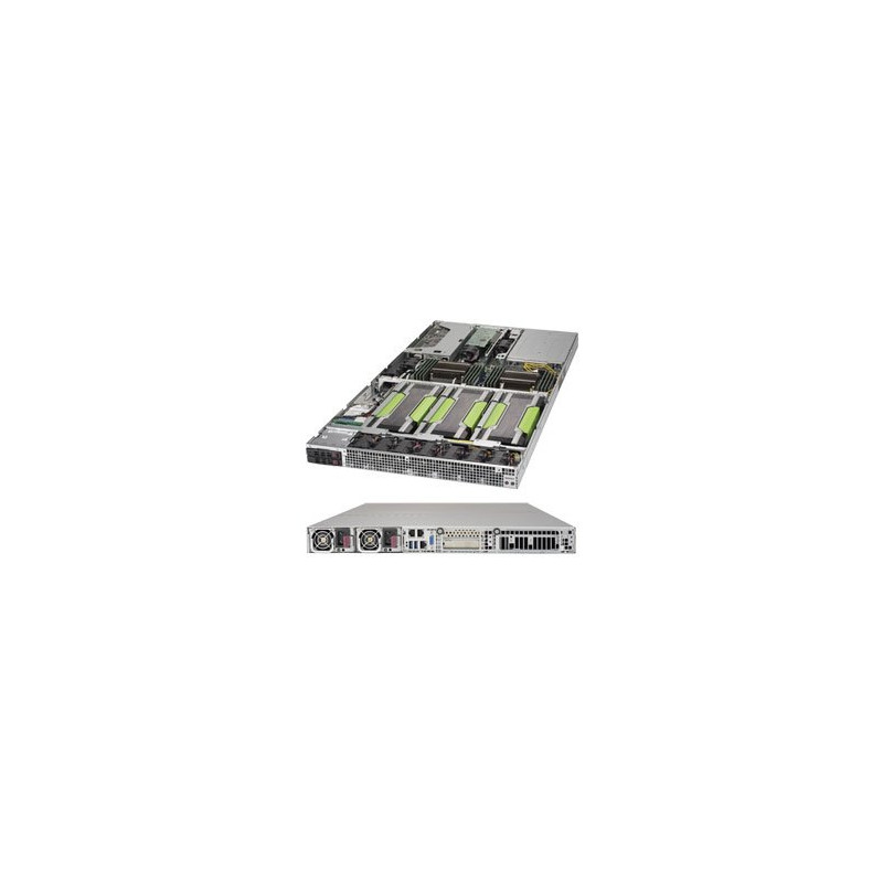 SUPERMICRO 1U GPU server 2x LGA2011-3, iC612 , 16x DDR4 ECC R,2x SATA3 HS (2,5"), 2x2000W, 2x1GbE, IPMI, 4xGPU/MIC opti