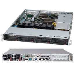 SUPERMICRO 1U chassis 4x 3,5" HS SAS/SATA, 2x700W (80PLUS Platinum), WIO