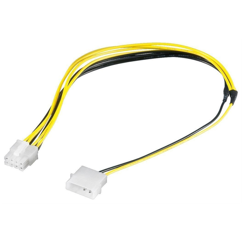PremiumCord Kabel napájecí 5.25" na EPS 8-pin pro napájecí zdroj, M/M, 28cm