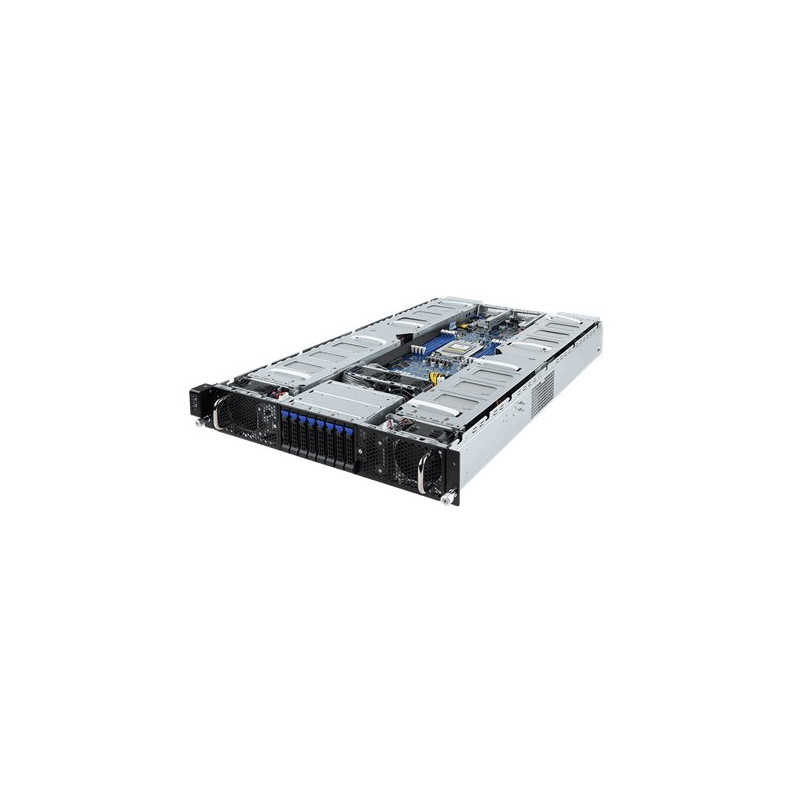 Gigabyte server G291-Z20 1xSP3 (AMD Epyc), 8x GPU,8x DDR4 RDIMM, 8x2,5 HS SATA3, M.2, 2x 10Gb SFP+, IPMI, 2x 2200W plat