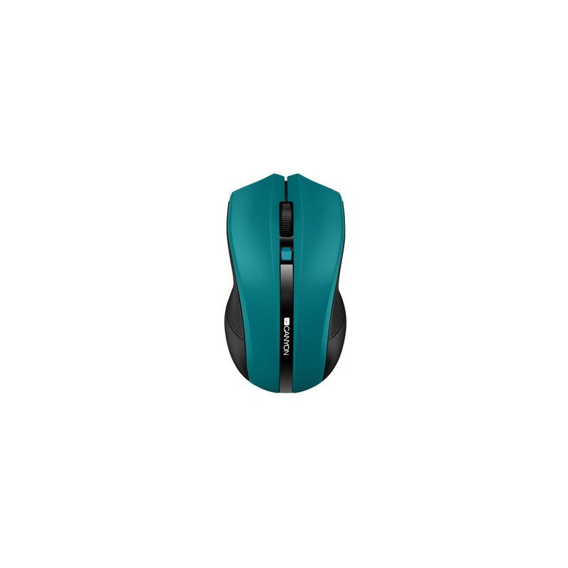 CANYON myš optická bezdrátová MW-5, nastavitelné rozlišení 800/1200/1600 dpi, 4 tl, USB reciever, zelená