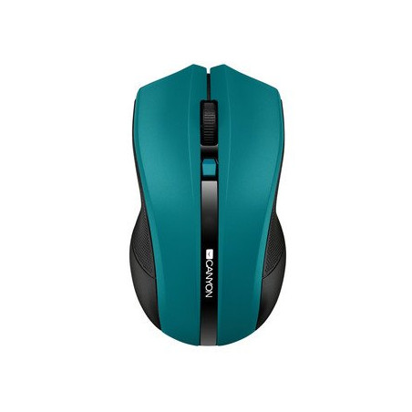 CANYON myš optická bezdrátová MW-5, nastavitelné rozlišení 800/1200/1600 dpi, 4 tl, USB reciever, zelená