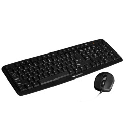 CANYON Multimedia wired keyboard, 105 keys, slim and brushed finish design, white backlight, chocolate key caps, HUNGARY