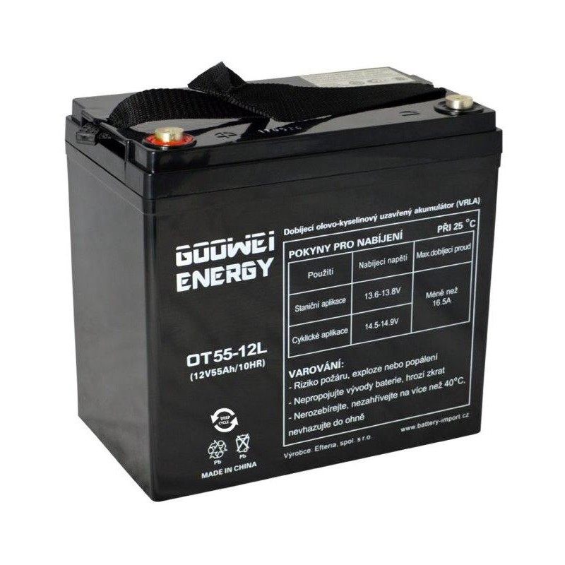 GOOWEI ENERGY Pb záložní akumulátor VRLA GEL 12V/55Ah (OTL55-12)