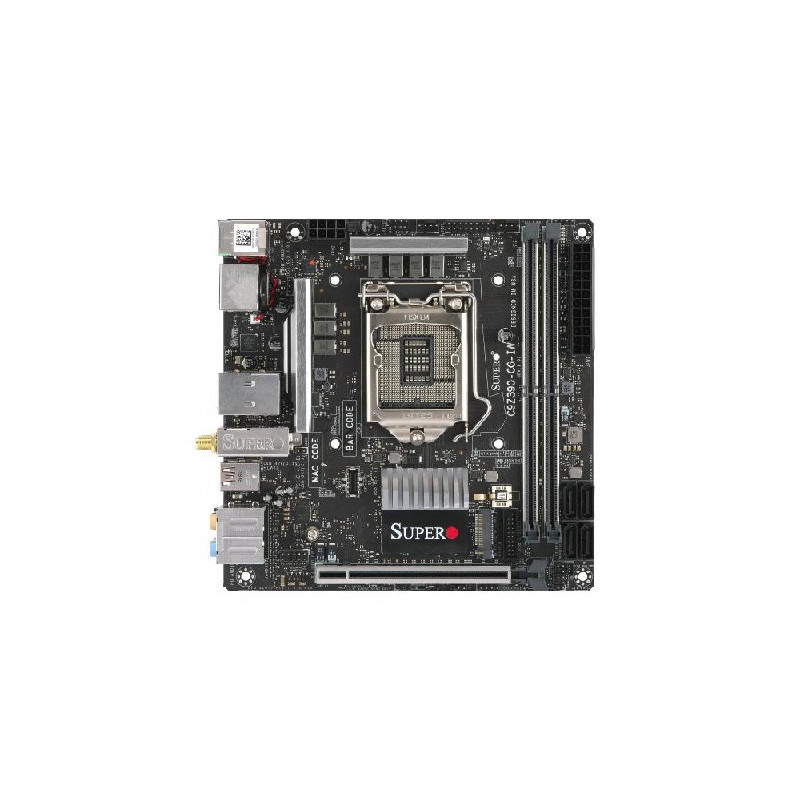 SUPERMICRO MB 1xLGA1151 8/9g 120W, Z390, 2x DDR4,4xSATA3, PCIe 3.0 x16, M.2, LAN+WiFi, DP+HDMI, Audio, mini-ITX