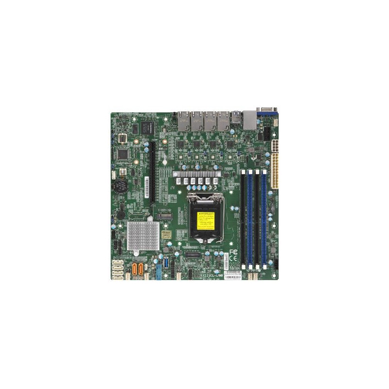 SUPERMICRO MB 1xLGA1151 (Xeon E3-21xx,i3), C242, 4xDDR4, 6xSATA3, M.2, 1xPCIe3.0 x16, VGA, 4x LAN, IPMI