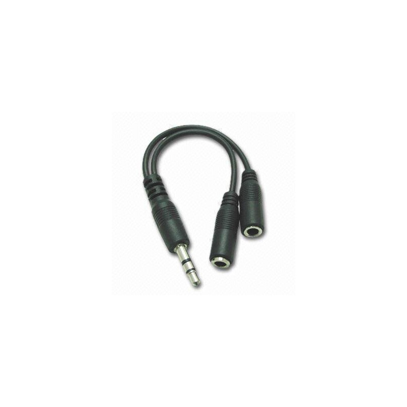 PremiumCord Kabelová rozdvojka 3,5 Jack M - 2xF 10cm