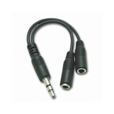 PremiumCord Kabelová rozdvojka 3,5 Jack M - 2xF 10cm