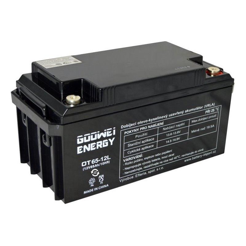 GOOWEI ENERGY Pb záložní akumulátor VRLA GEL 12V/65Ah (OTL65-12)