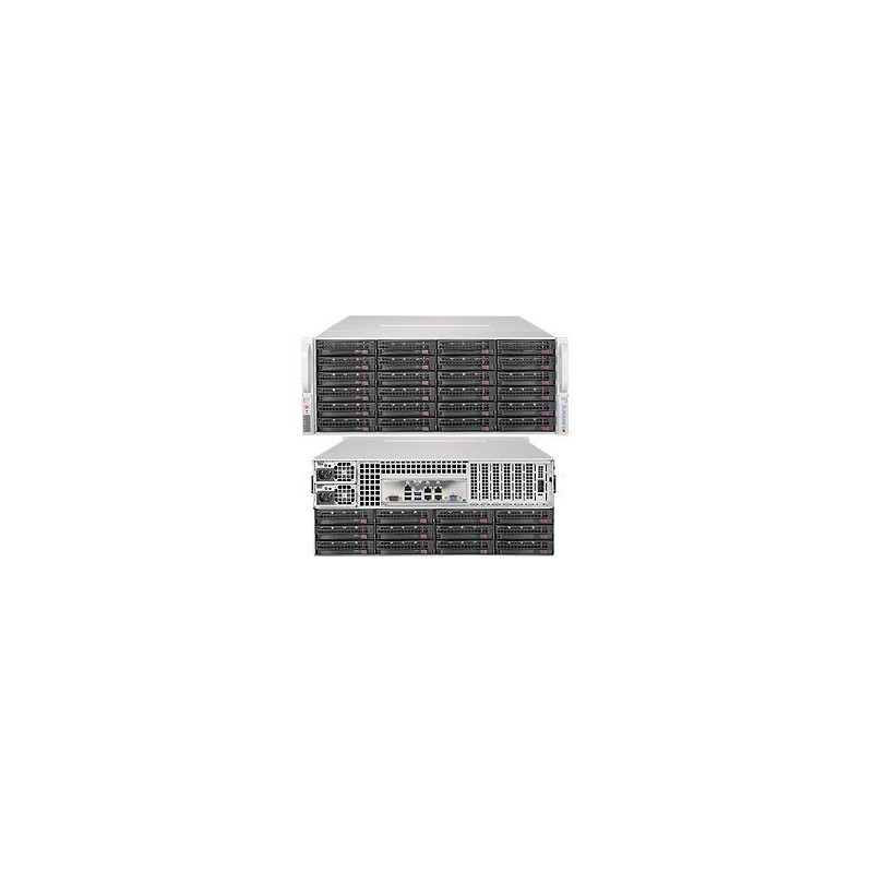 SUPERMICRO 4U SuperStorage server RAID 12Gb/s SAS/SATA 36xHS HDD (expand.24front+12rear), HW RAID LSI 3008, 2x1200W,IPMI