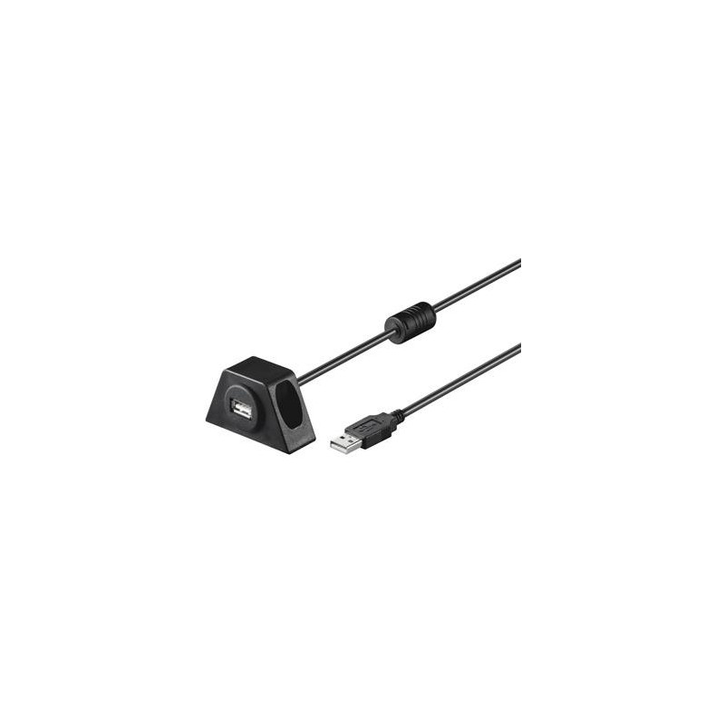 PremiumCord USB 2.0 prodlužovací kabel 5m MF s konektorem na přišroubování
