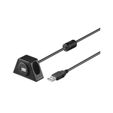 PremiumCord USB 2.0 prodlužovací kabel 5m MF s konektorem na přišroubování
