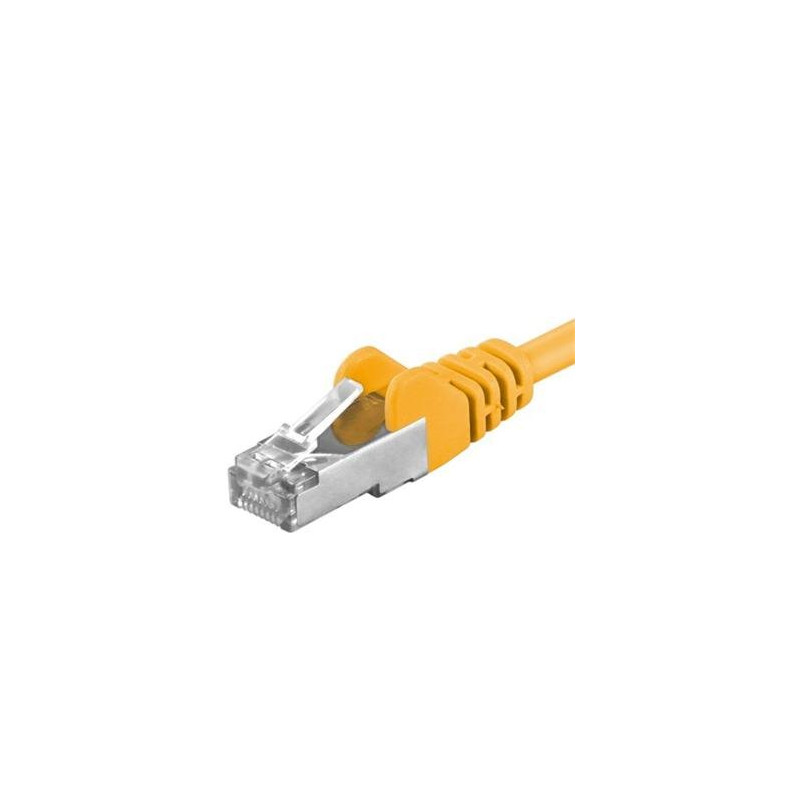 Premiumcord Patch kabel Cat6a S-FTP, AWG 26/7, délka 0.25m, žlutá