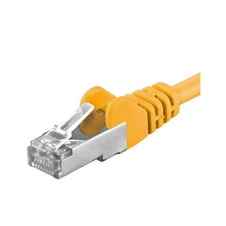 Premiumcord Patch kabel Cat6a S-FTP, AWG 26/7, délka 0.25m, žlutá