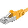 Premiumcord Patch kabel Cat6a S-FTP, AWG 26/7, délka 0.25m, žlutá