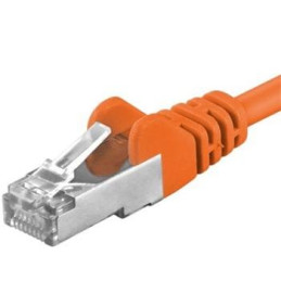 Premiumcord Patch kabel Cat6a S-FTP, AWG 26/7, délka 0.5m, oranžová