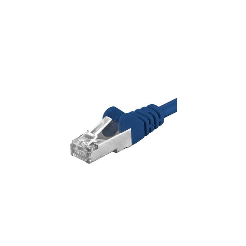 Premiumcord Patch kabel Cat6a S-FTP, AWG 26/7, délka 0.5m, modrá