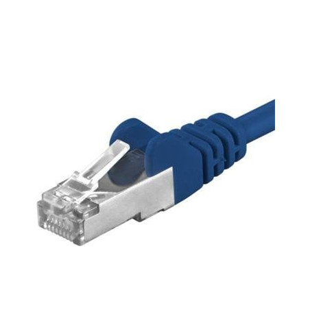 Premiumcord Patch kabel Cat6a S-FTP, AWG 26/7, délka 0.5m, modrá