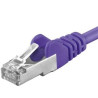 Premiumcord Patch kabel Cat6a S-FTP, AWG 26/7, délka 0.5m, fialová