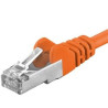 Premiumcord Patch kabel Cat6a S-FTP, AWG 26/7, délka 1m, oranžová