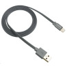 CANYON nabíjecí kabel Lightning MFI-2, plochý, Apple certifikát, délka 1m, tmavě šedá