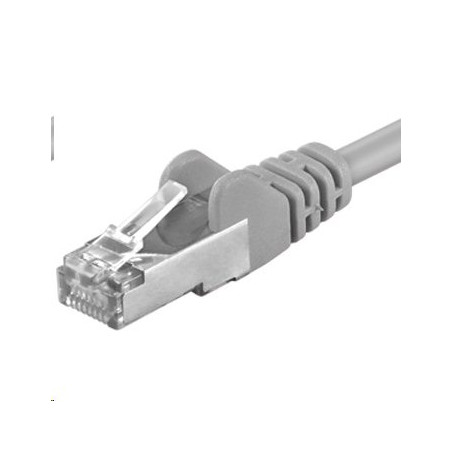 Premiumcord Patch kabel Cat5E S-FTP, AWG 26/7, délka 0.3m, šedá