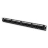 Premium Patch panel 24xRJ45, CAT6, UTP, černý